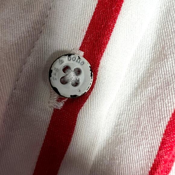 Rag & Bone Relaxed Fit Shirt Button Down Short Sleeve Stripe Women's L Red White - Picture 6 of 11
